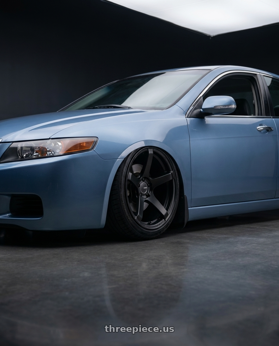 2005 Acura Tsx with Enkei Kojin 5x114.3 17x8+35 Matte Black wheels