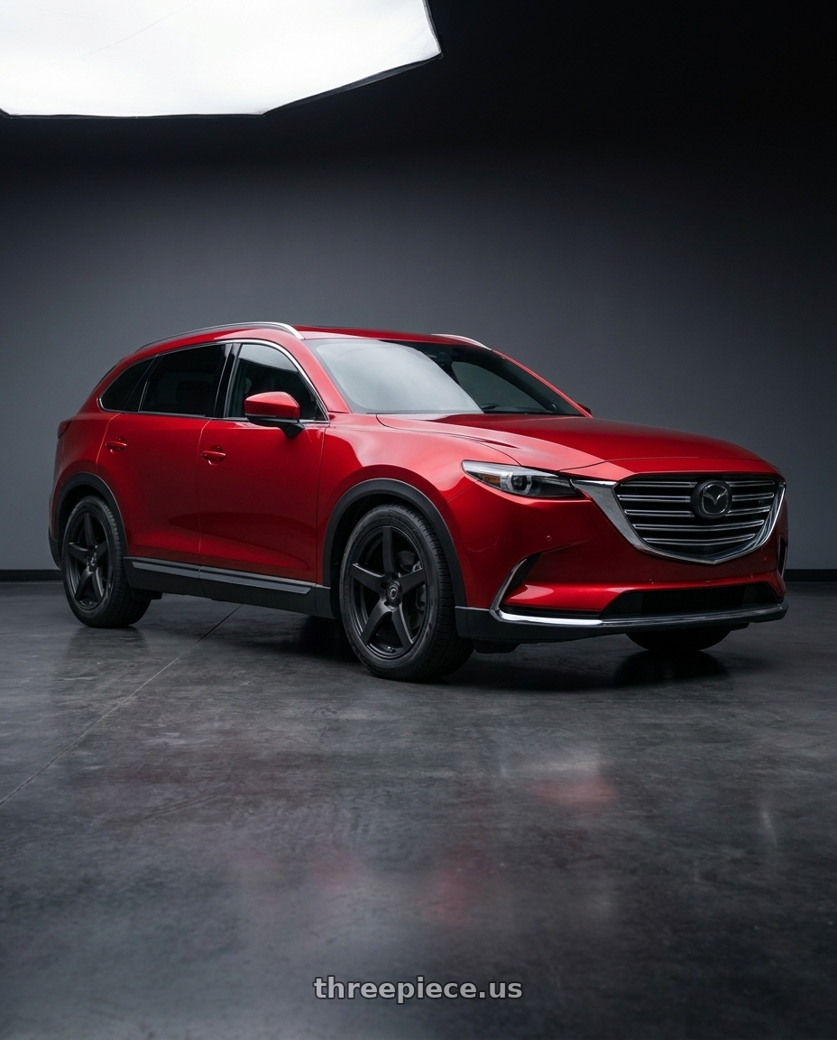 2018 Mazda Cx 9 Grand Touring with Forgestar CF5 5x114.3 18x9 +35 Satin Black wheels