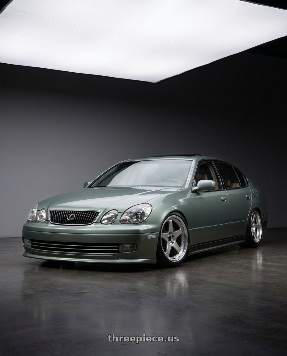 2001 Lexus gs300 with Ssr Gtx03 5x114.3 18x9.5+12  PLATINUM SILVER wheels