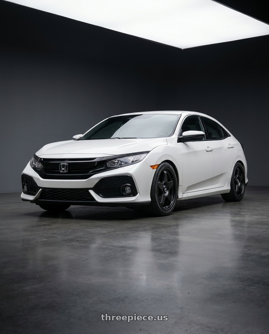 2024 Honda Civic with fifteen52 CHICANE 5x114.3 / 5x100 18x8.5 +35 ASPHALT BLACK (SATIN BLACK) wheels