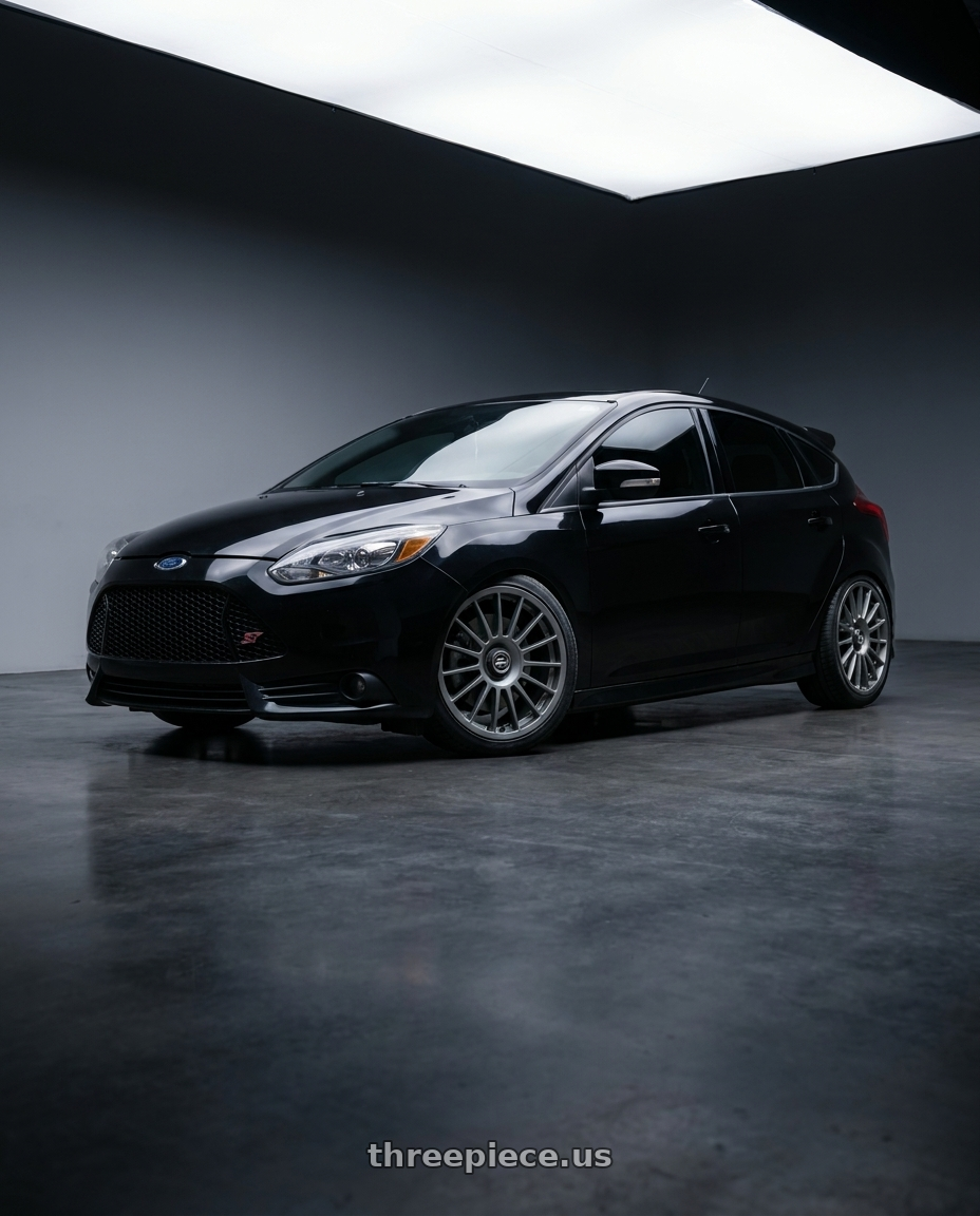 2013 focus st black with fifteen52 PODIUM 5x100 / 5x114.3 17x7.5 +40 FROSTED GRAPHITE (SATIN GREY) wheels