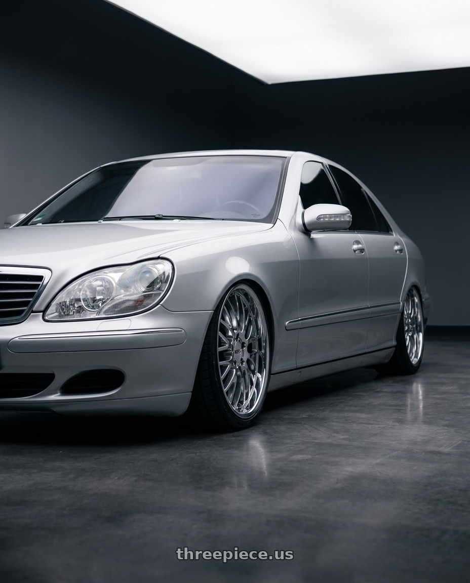 2003 Mercedes S W220 with Cray MANTA 5X120.65 18X9 +50 CHROME wheels