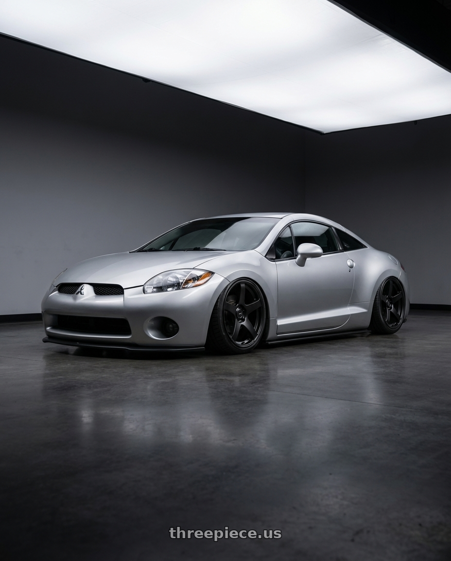 2010 Mitsubishi Eclipse with Ssr Gtv01 5x114.3 19x8.5+38  FLAT BLACK wheels