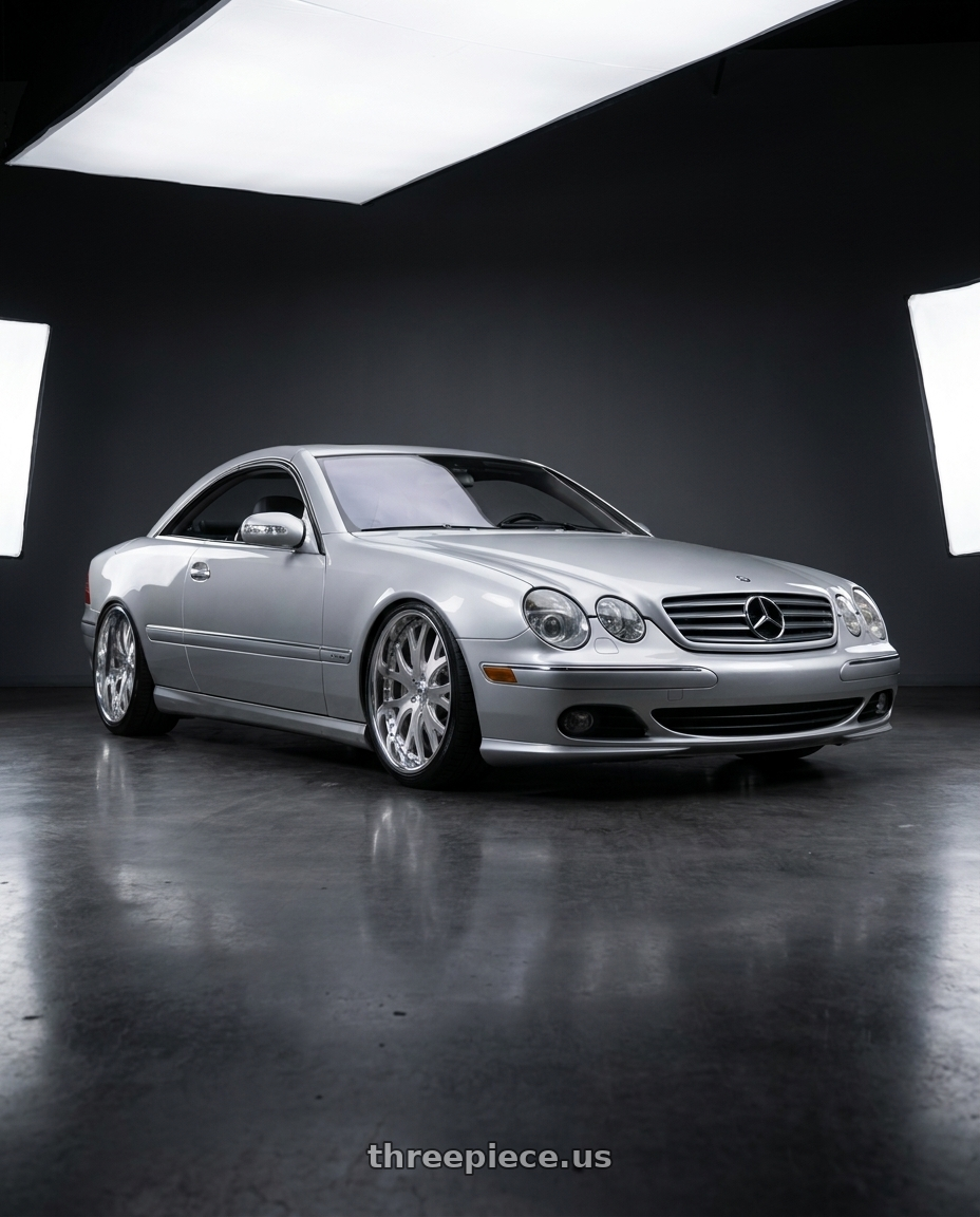 2006 Mercedes CL500 with Asanti Forged AF873 5x112 22x10 +30 Brushed wheels