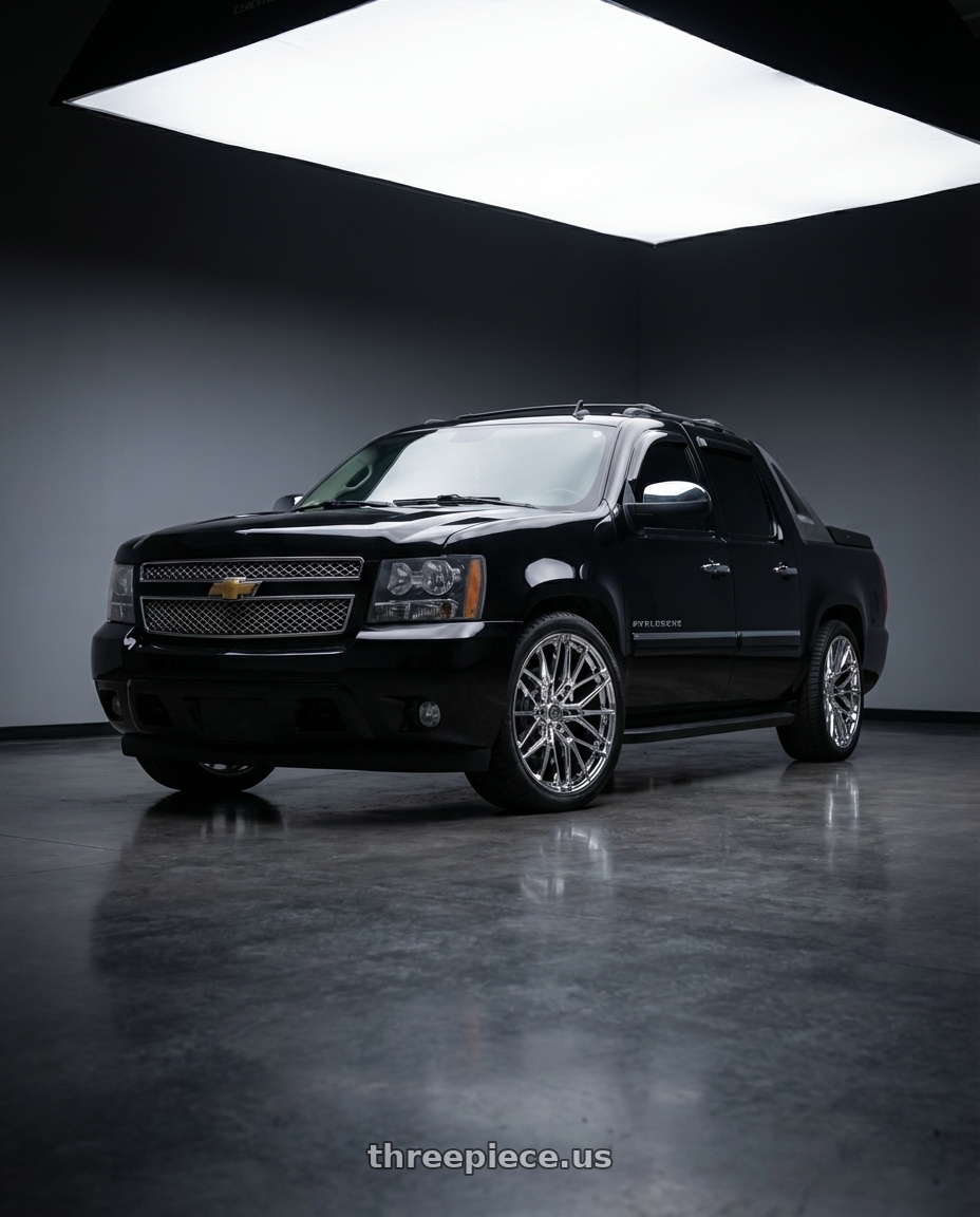 2007 Chevrolet Avalanche with TIS Motorsports 506C 6x139.7 26x10 +24 Chrome wheels