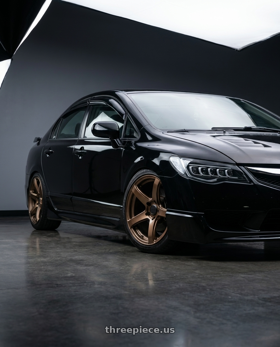 2008 Honda civic si with Enkei Cyclone 6x139.7 17x9+0 Gloss Bronze wheels