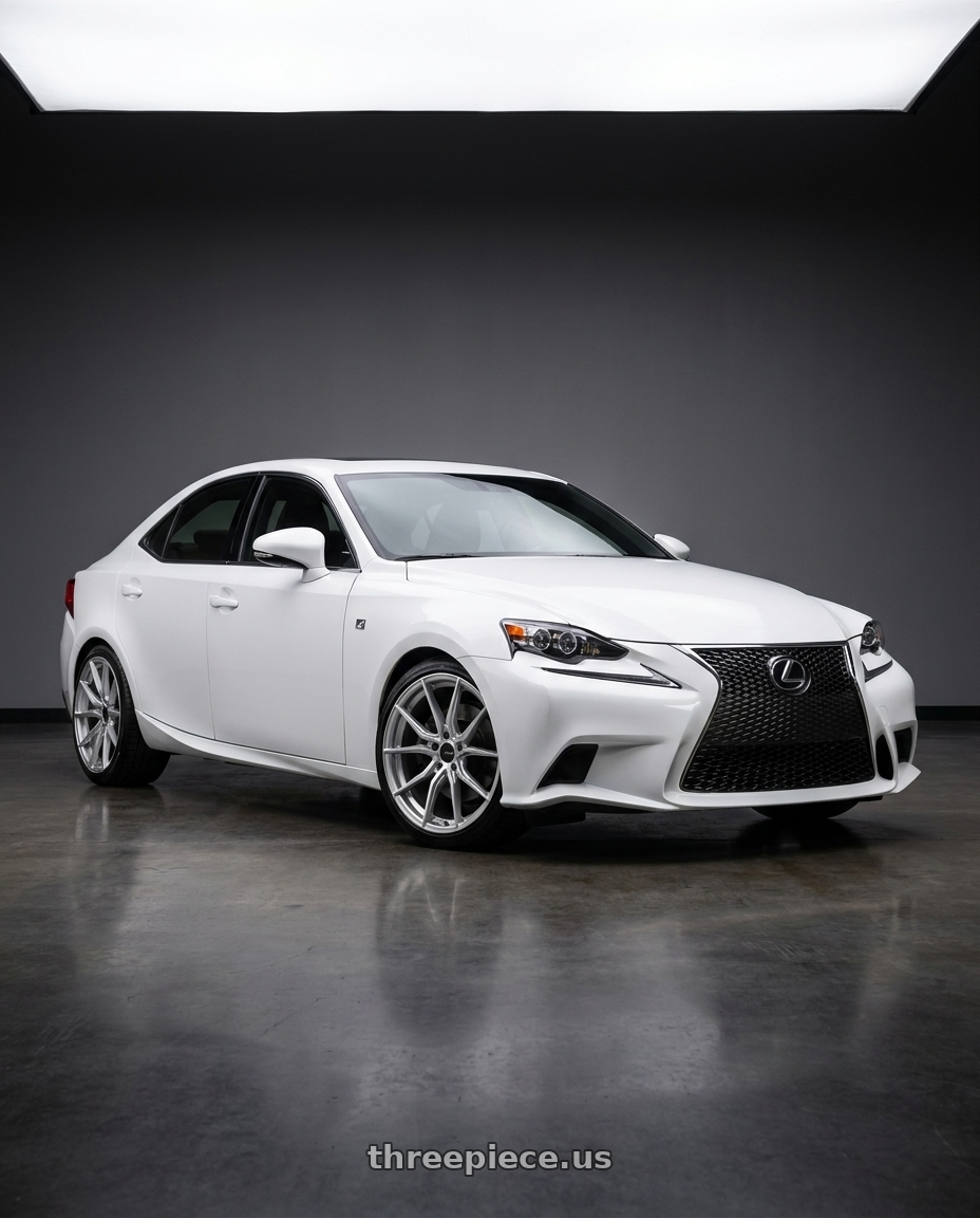 2016 lexus is with Advanti Racing 80S Hybris 5x114.3 19x8.5 +45 Silver with Machined Face wheels