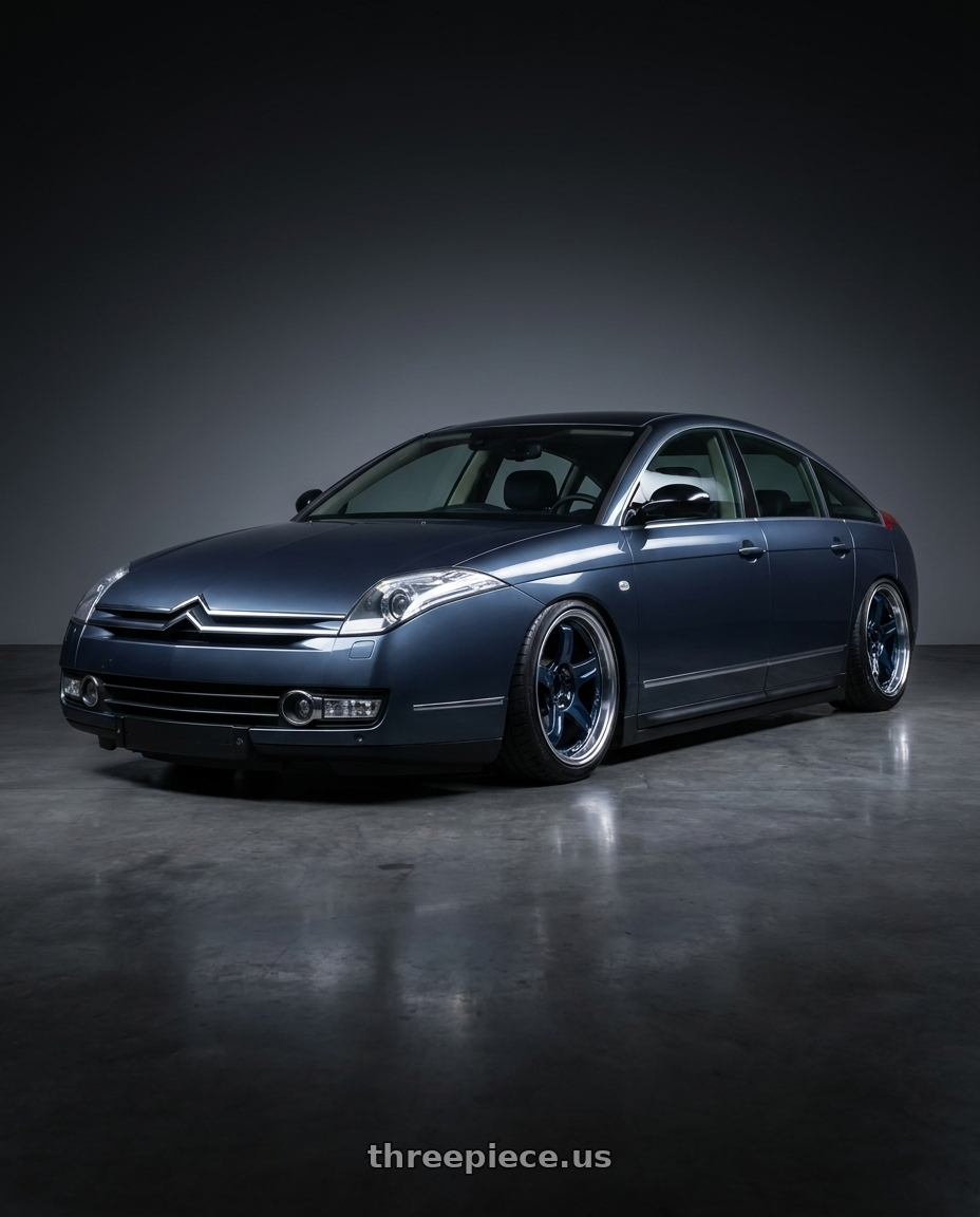 2005 Citroen C6 with Volk Racing 21C 5x114.3 18x10.5 +15 MAG BLUE / RIM DC wheels