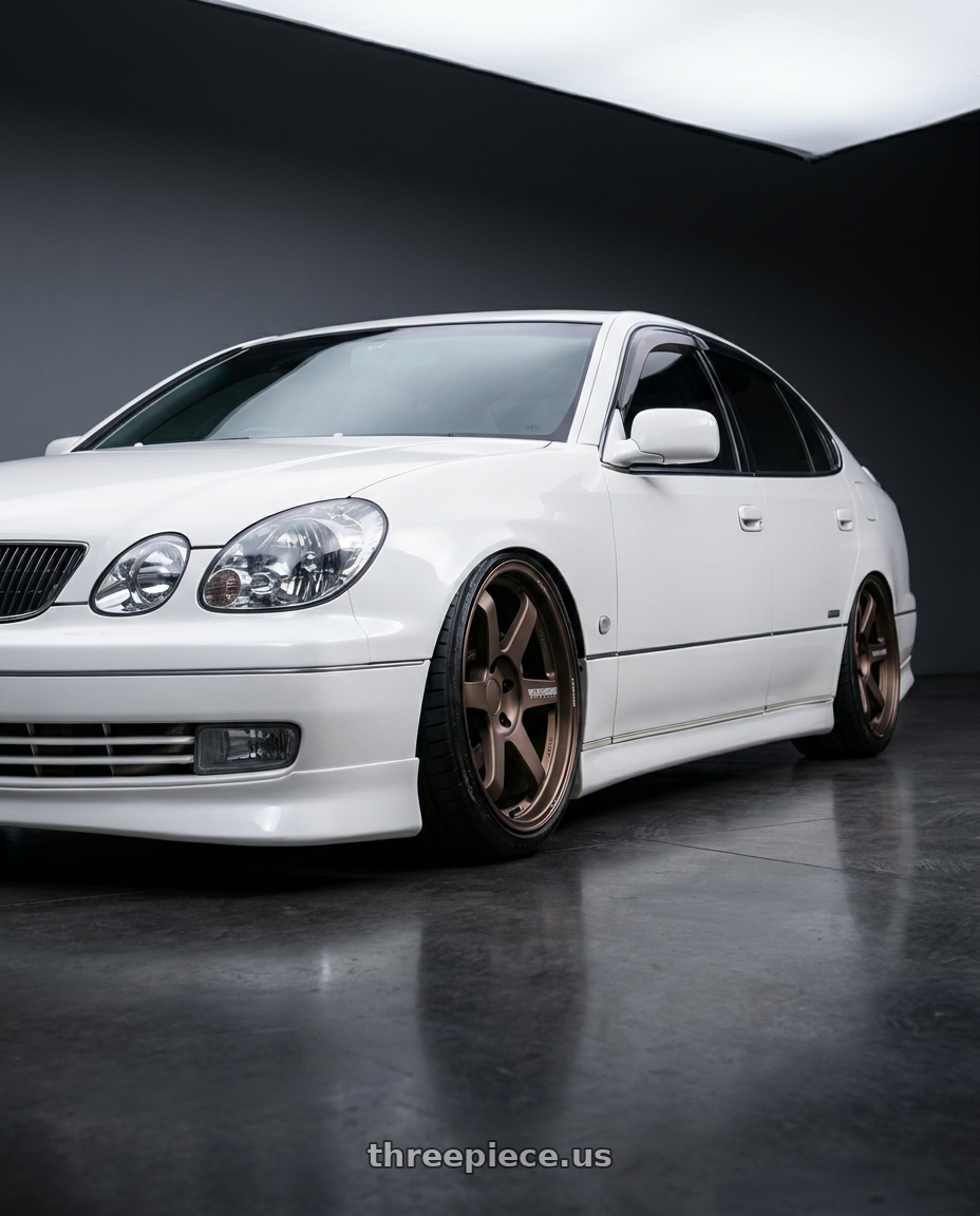 2000 Lexus GS with Volk Racing TE37 ULTRA M-SPEC 5x114.3 19x10 +30 BLAST BRONZE (TESLA) wheels