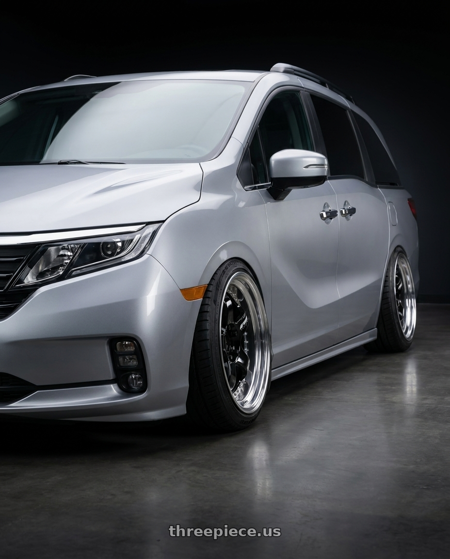 2024 honda odyssey  with Work Meister S1 3P 5x120 19x8.5+45 L Disk Black wheels