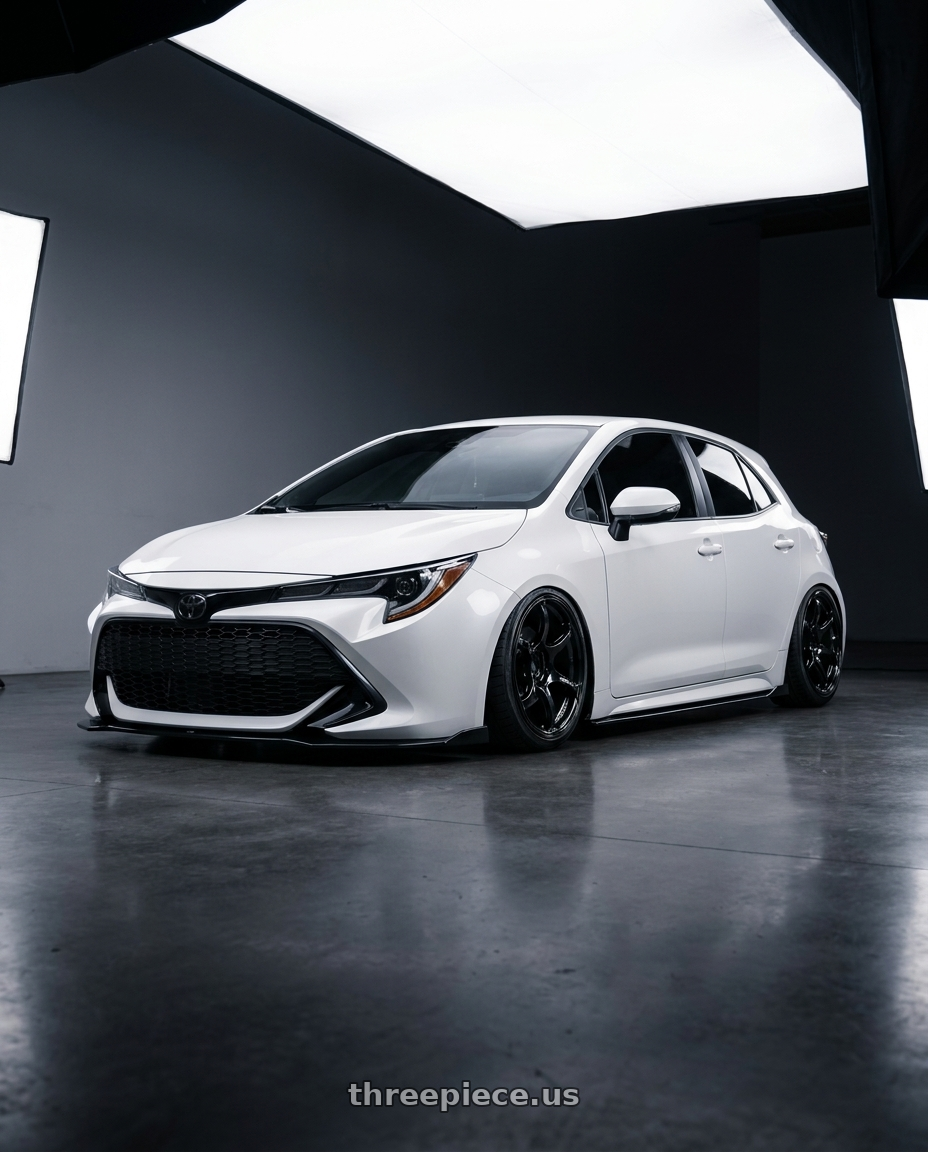 2023 Toyota Corolla Hatchback with Advan RGIII 5x114.3 18x10.5+15 Gloss Black wheels