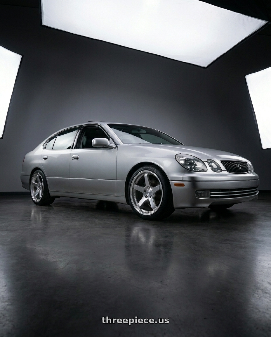 2001 Lexus Gs300 with Work Gnosis Gr203 5x114.3 19x8+38 A Disk Composite Buffed And Brushed wheels