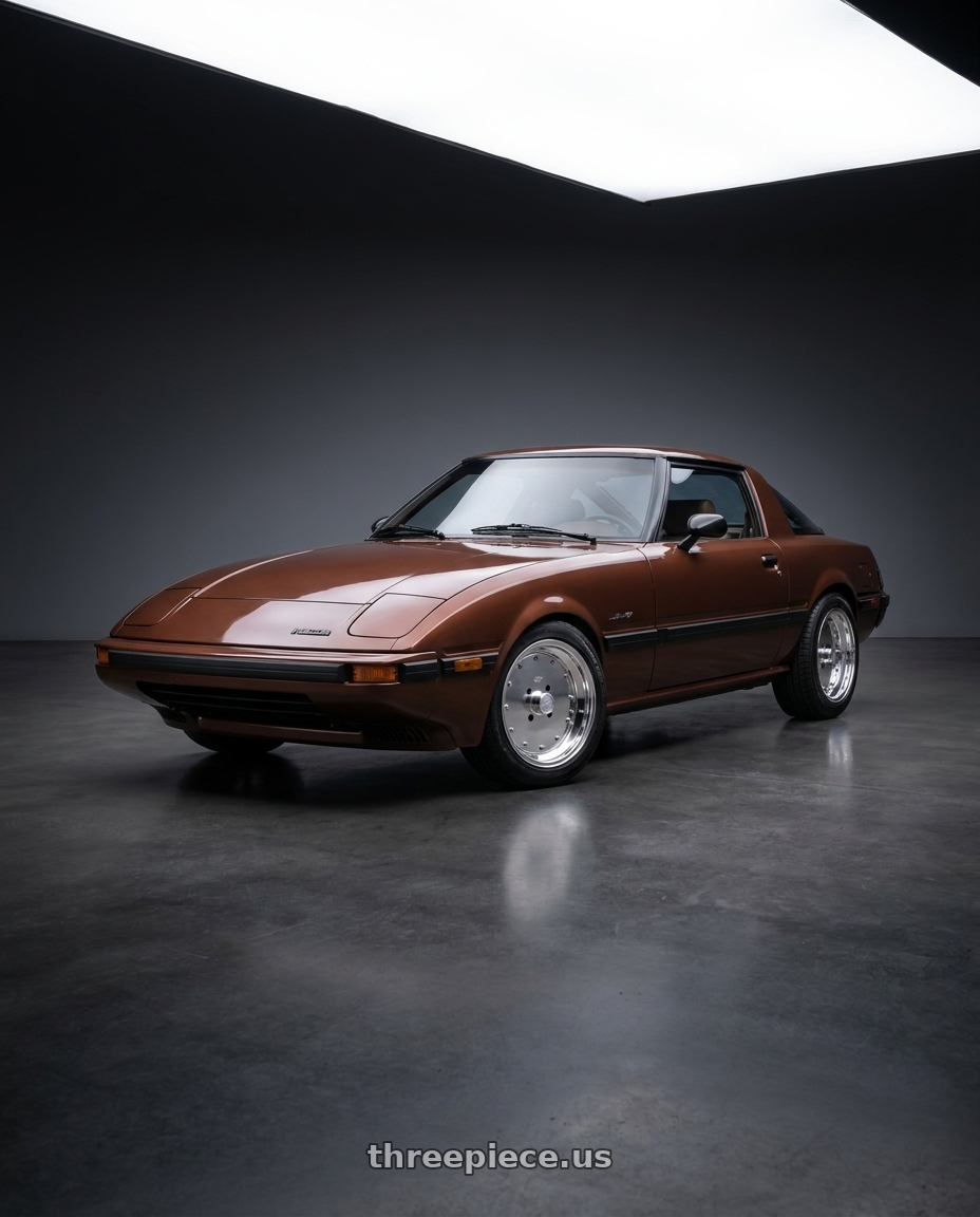 1983 Mazda Rx-7 S Havana with Speed Star Mk-I 4x110 14X6+25  Polished wheels