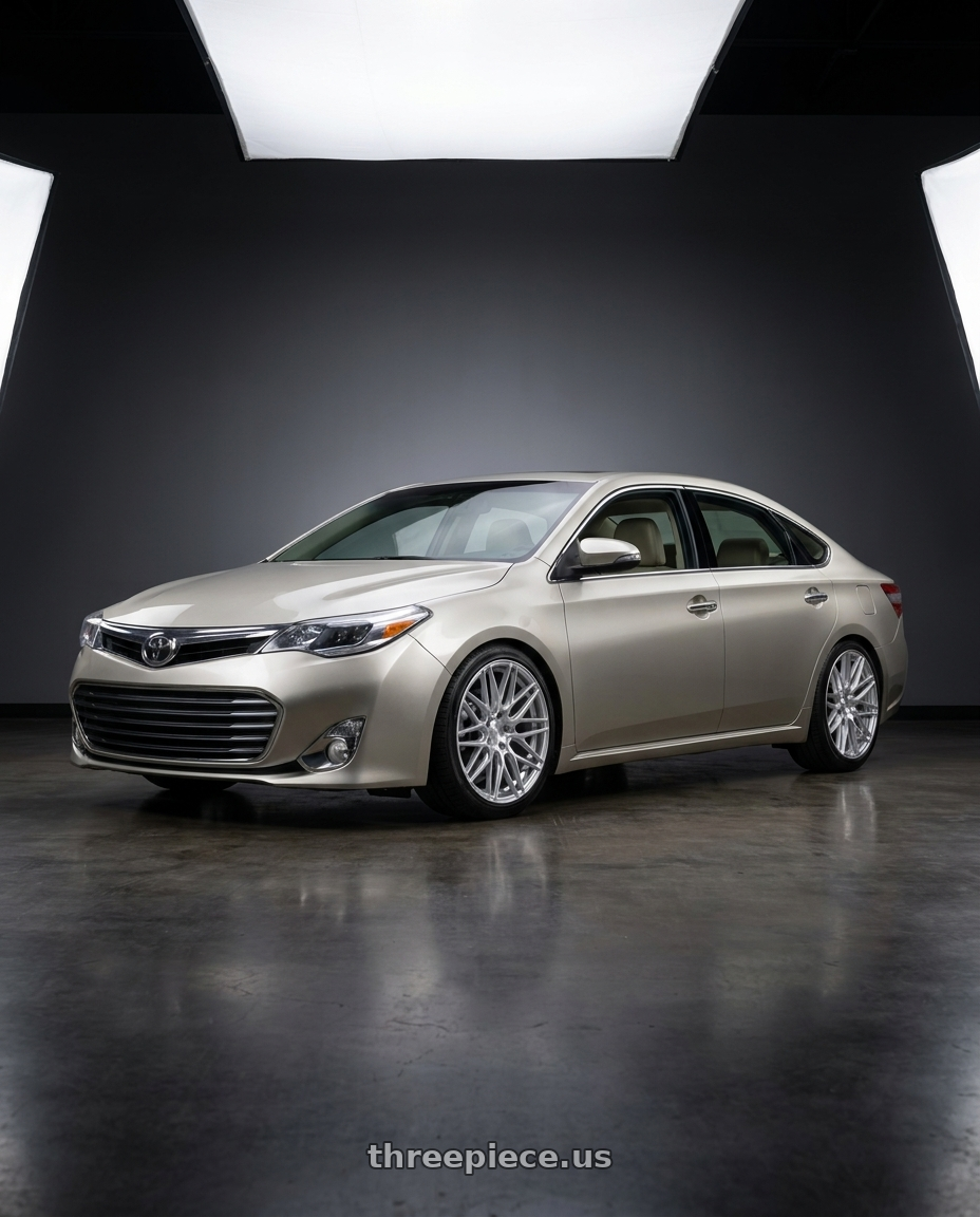 2013 toyota avalon with F1R F103 5X114.3 18x9.5 +38 Brushed Silver wheels