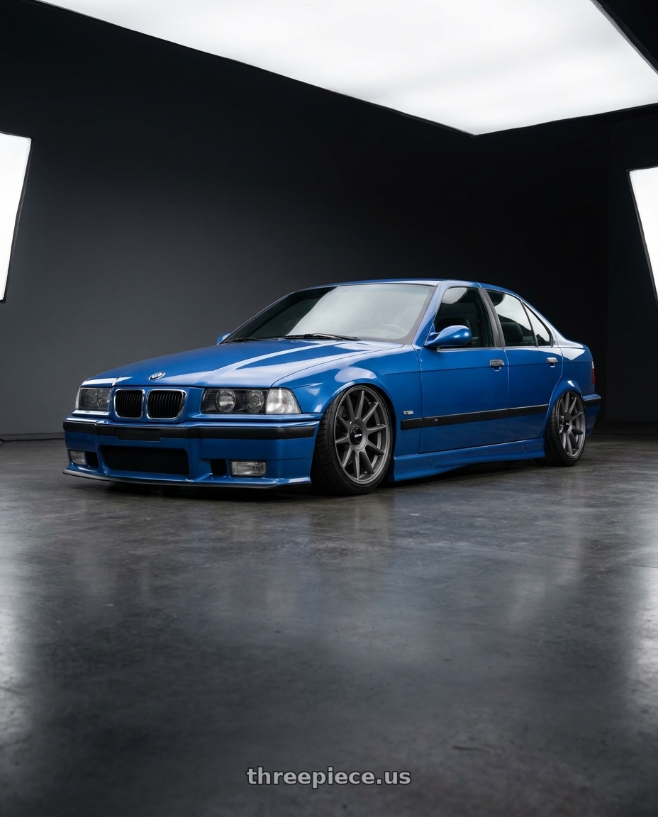1995 Bmw M3 with Rotiform 1PC R128 CVT 5X100/5X112 19X8.5 +45 MATTE ANTHRACITE wheels