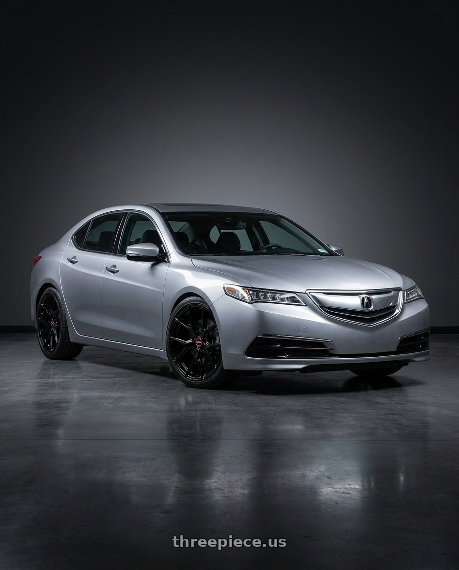 2019 Acura TLX with Vossen HF-5 19x9.5 / 5x114.3 / ET40 / Deep Face / 73.1 - Gloss Black Wheel - HF5-9N63 wheels