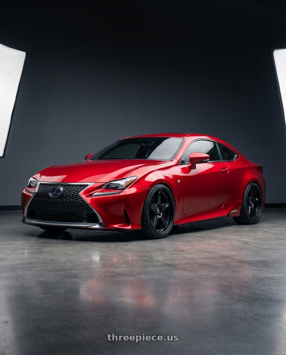 2018 Lexus RC F with ESR Wheels APEX SERIES AP5 5x114.3 19x9.5 +22 Matte Black wheels