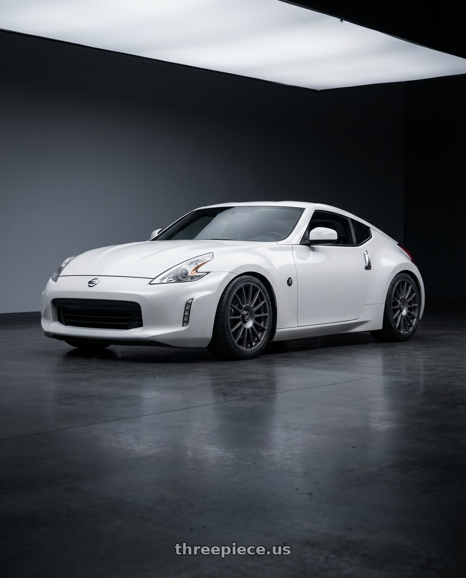 2019 Nissan 370Z with fifteen52 PODIUM 5x114.3 / 5x120 19x8.5 +35 FROSTED GRAPHITE (SATIN GREY) wheels