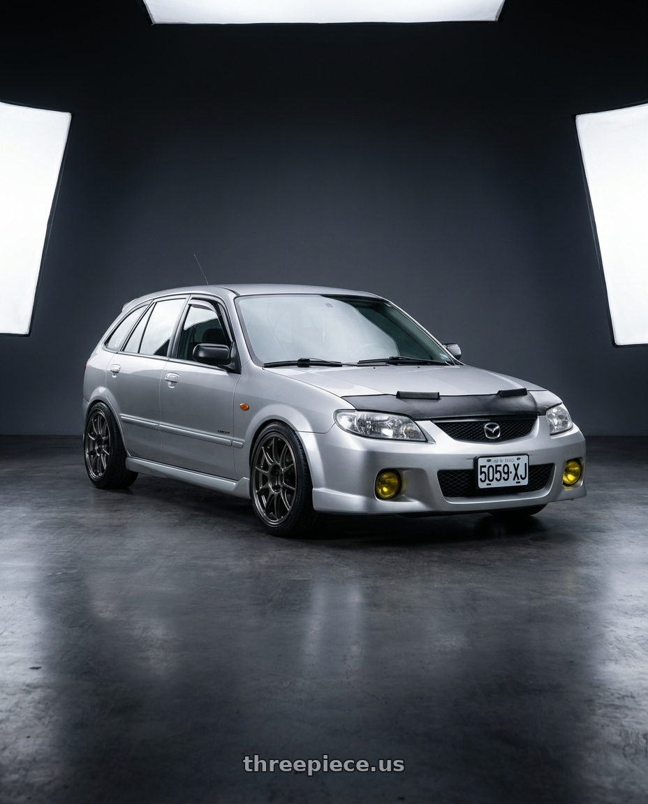 2007 mazda protege5 with WedsSport TC105X 4x100 16x7.0+36 EJ Titan wheels