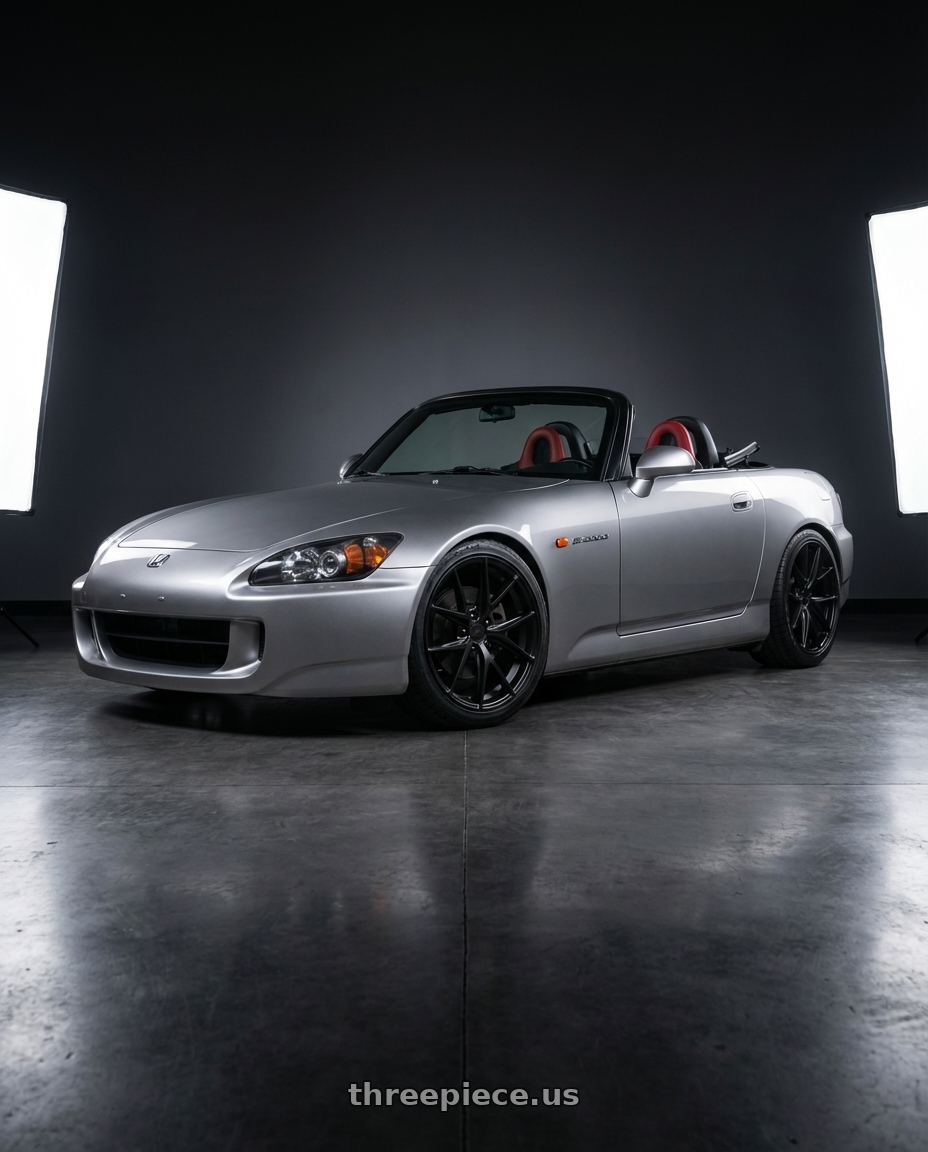 2009 Honda S2000 with Niche 1PC M117 MISANO 5X114.3 17X8 +40 MATTE BLACK wheels