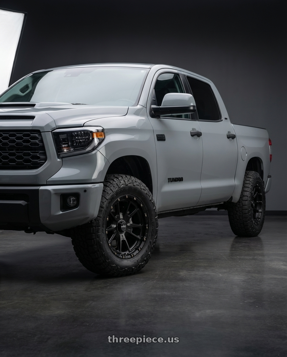 2018 Toyota Tundra with KMC KM100 SYNC 5X150 20X9 +18 SATIN BLACK wheels