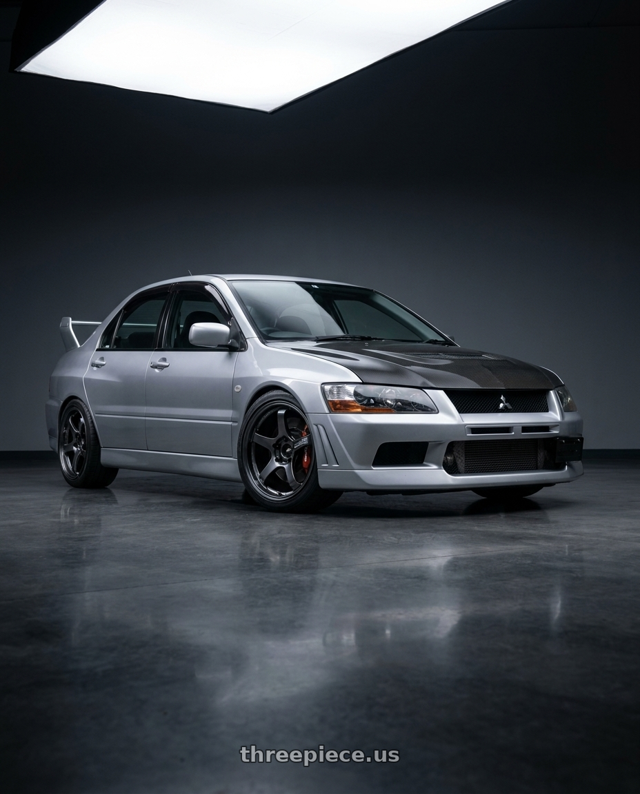 2000 Mitsubishi evo 7 gsr with Advan Racing GT BEYOND 5x114.3 18x8.5 +31 RACING TITANIUM BLACK wheels