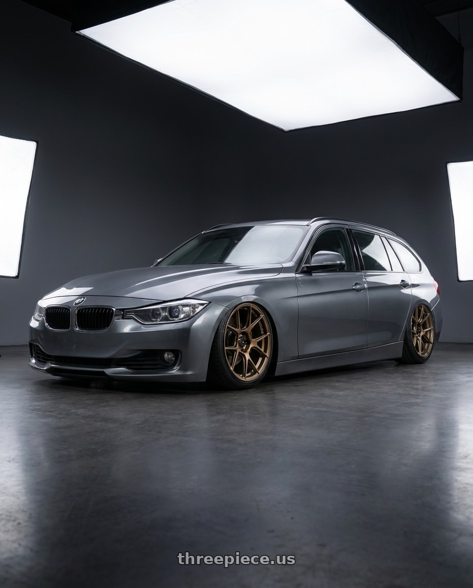 2016 BMW 3 Series F30 with Konig Ampliform 5x120 19x10+28 Gloss Bronze wheels