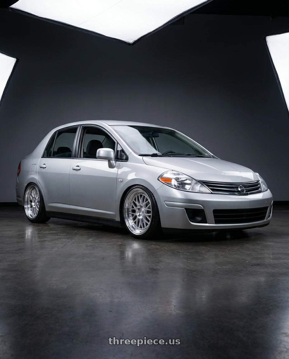 2007 Nissan Tiida with ESR Wheels SR SERIES SR01 5x100 18x8.5 +30 Hyper Silver wheels