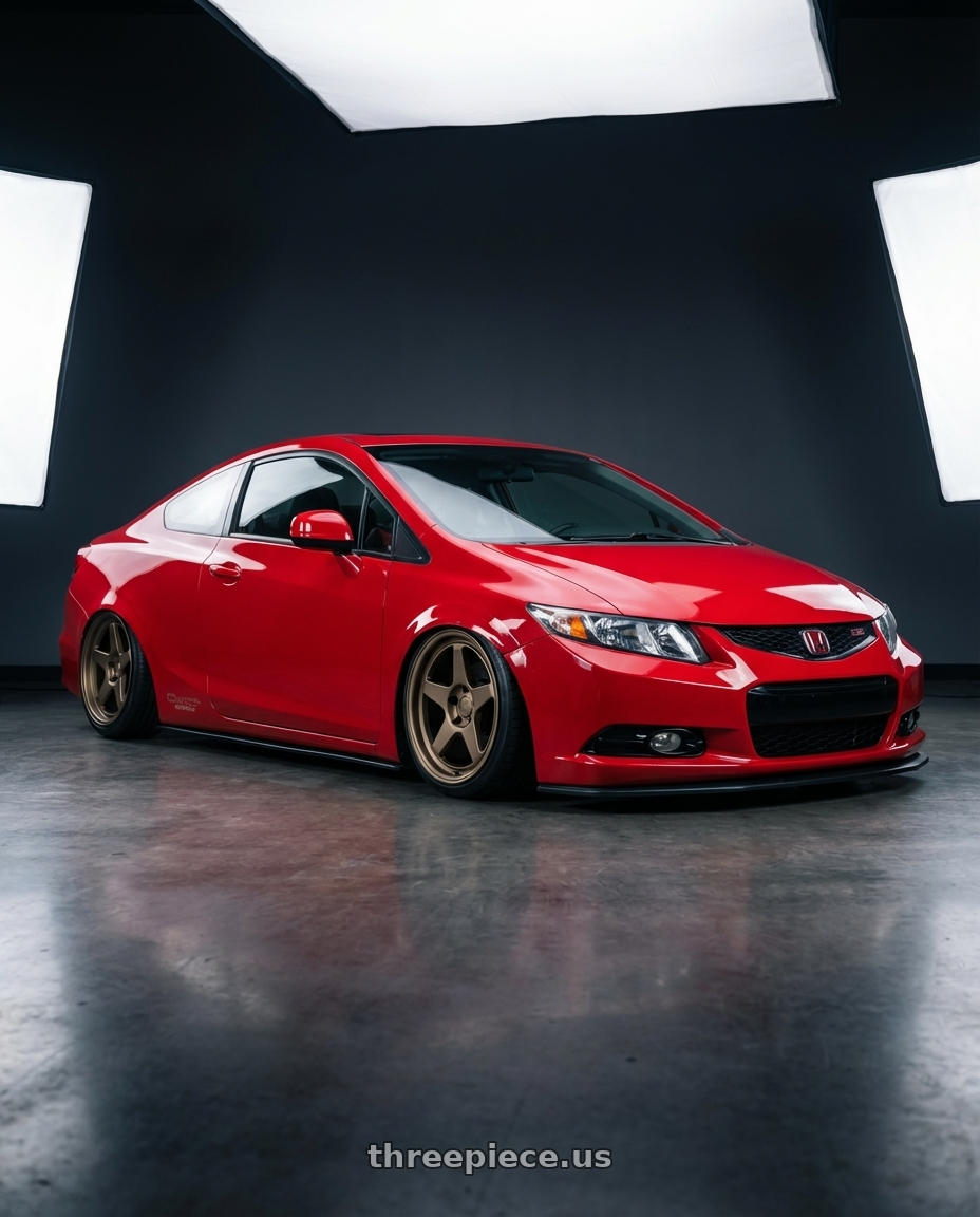2015 Honda Civic Si with Kansei K12B KNP 5x114.3 18x9 12 Bronze wheels