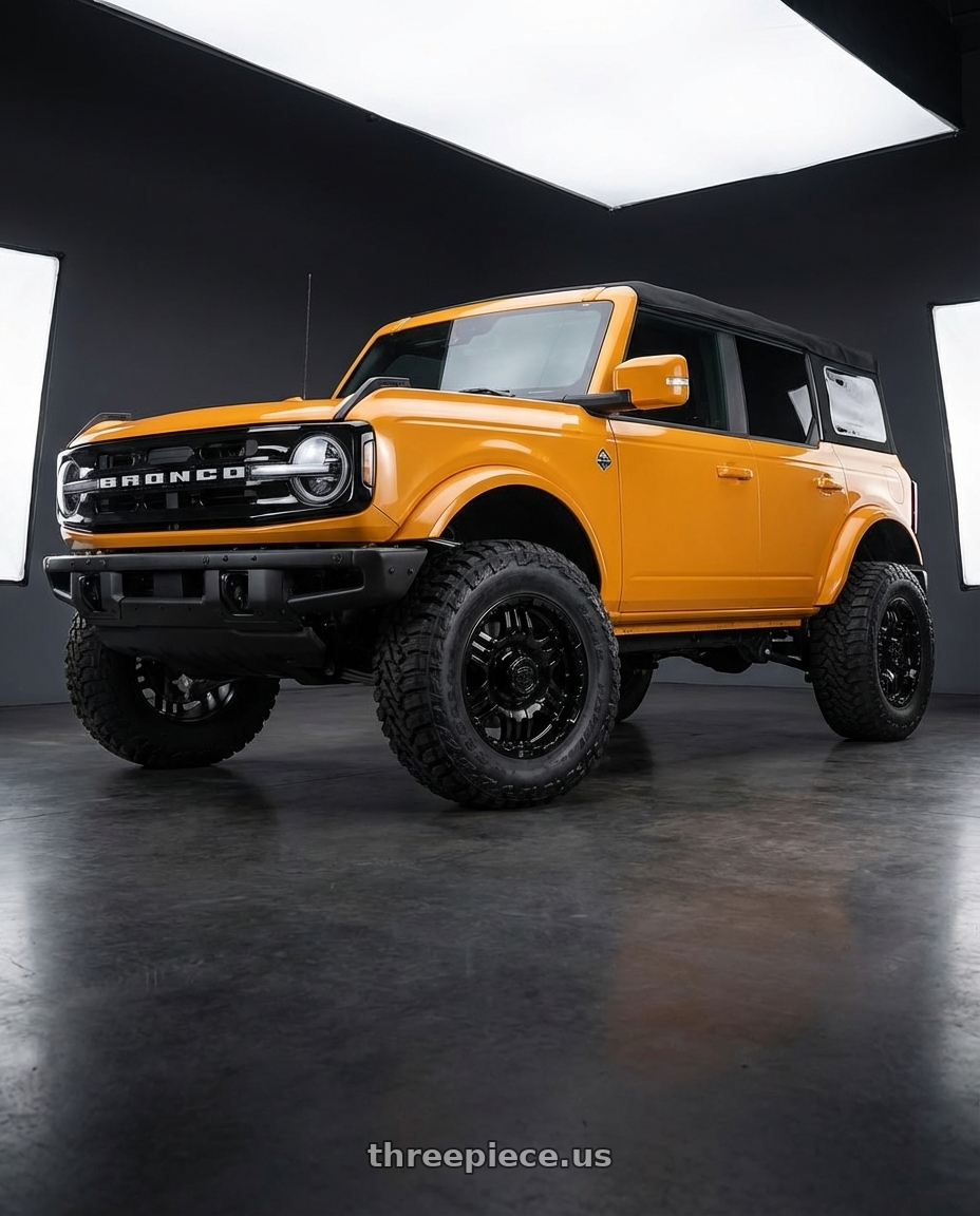 2024 Ford Bronco with Gear Off Road 713B 6x139.7 20x9 +10 Gloss Black wheels