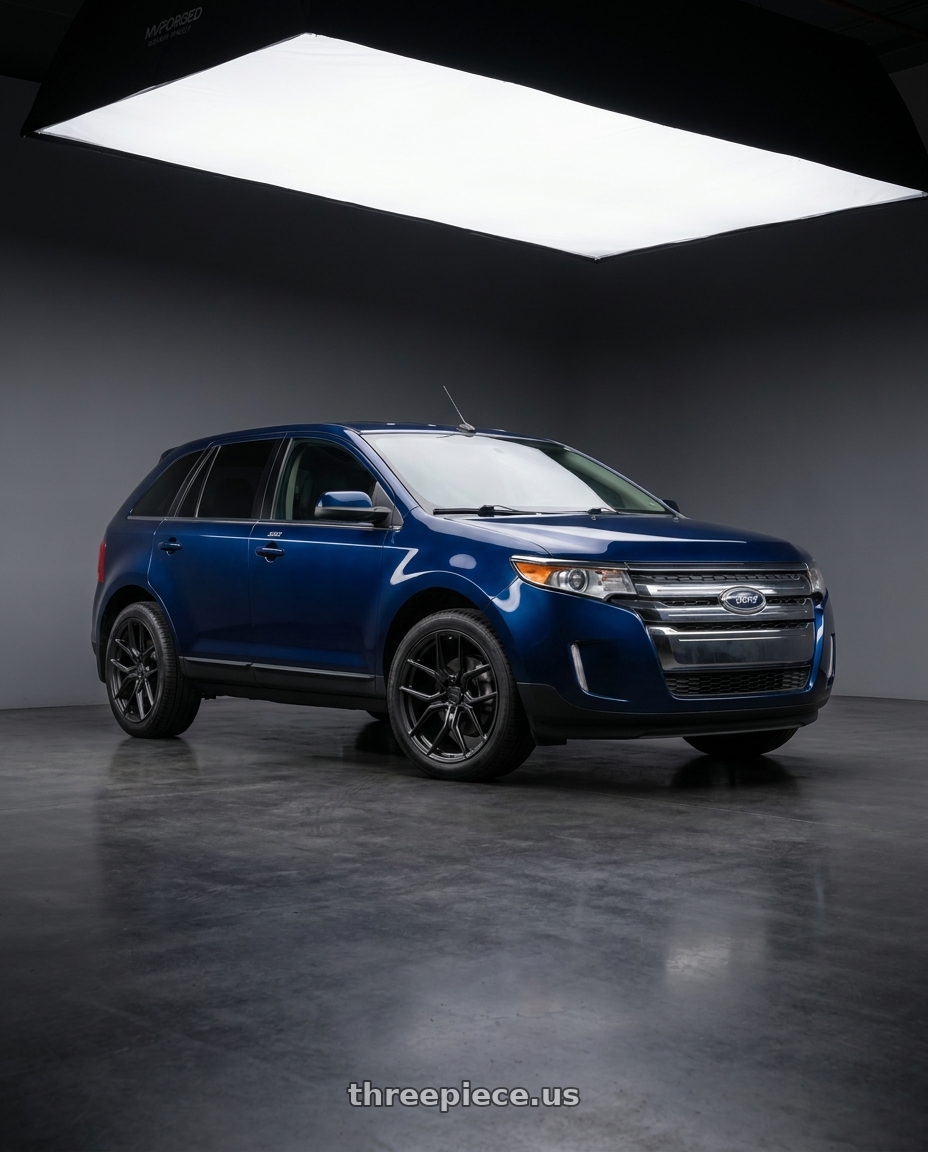 2012 Ford edge limited awd with MV Forged MVF5 5x114.3 22x9 +30 Satin Black wheels