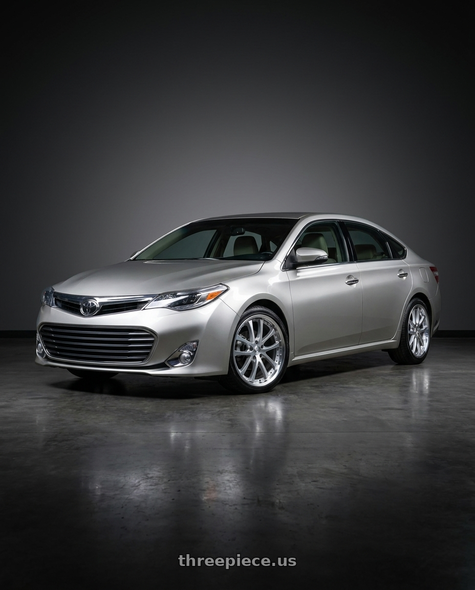 2013 toyota avalon with Vors AR5 5x114.3 19x8.5 +35 Silver Machine Face Lip Chrome Rivet wheels