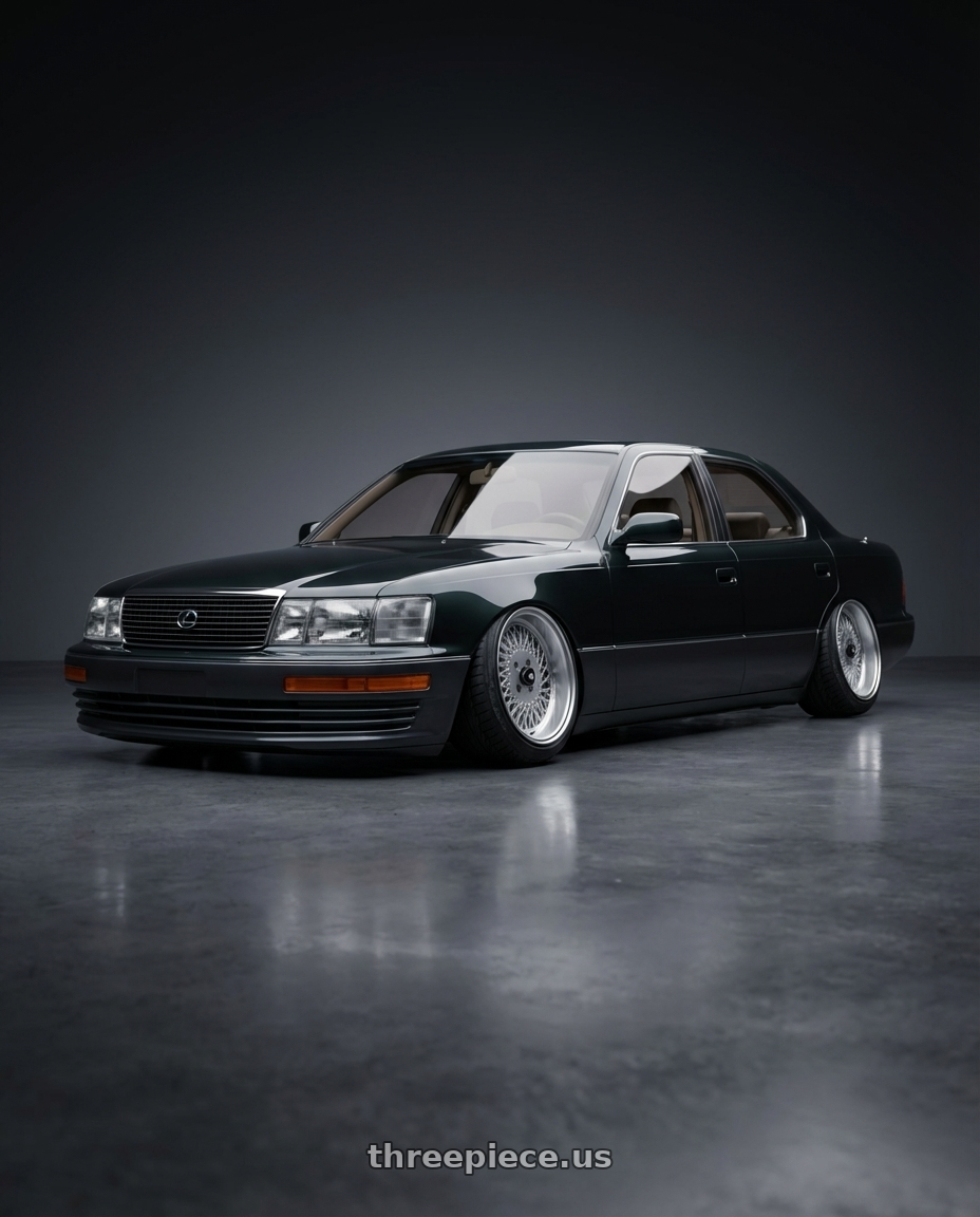 1991 Lexus LS400 with Enkei Enkei92 Classic Line 4x100 15x8+25 Silver wheels