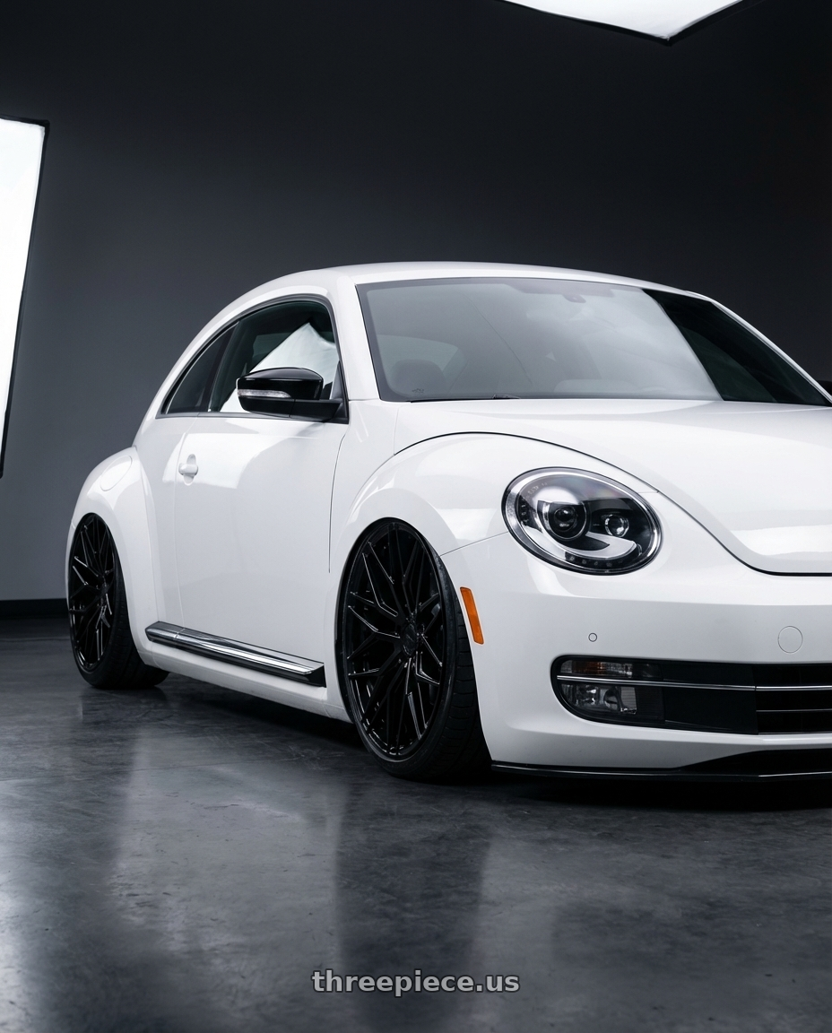 2016 Volkswagen Beetle Turbo with Avant Garde Wheels M520R 5X112 19x9.5 +40 Gloss Black wheels