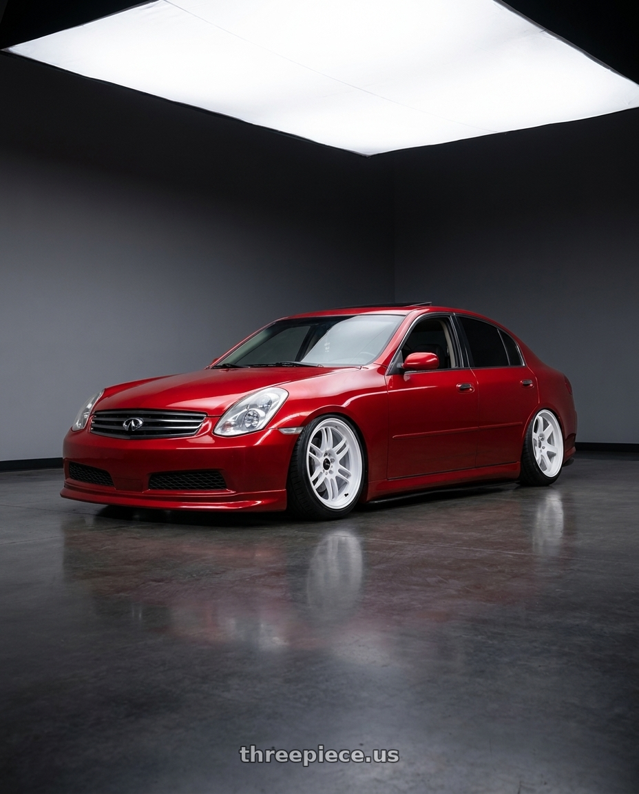 2006 Infiniti g35 sedan with Vors TR4 5x114.3 18x9.5  +22 White wheels