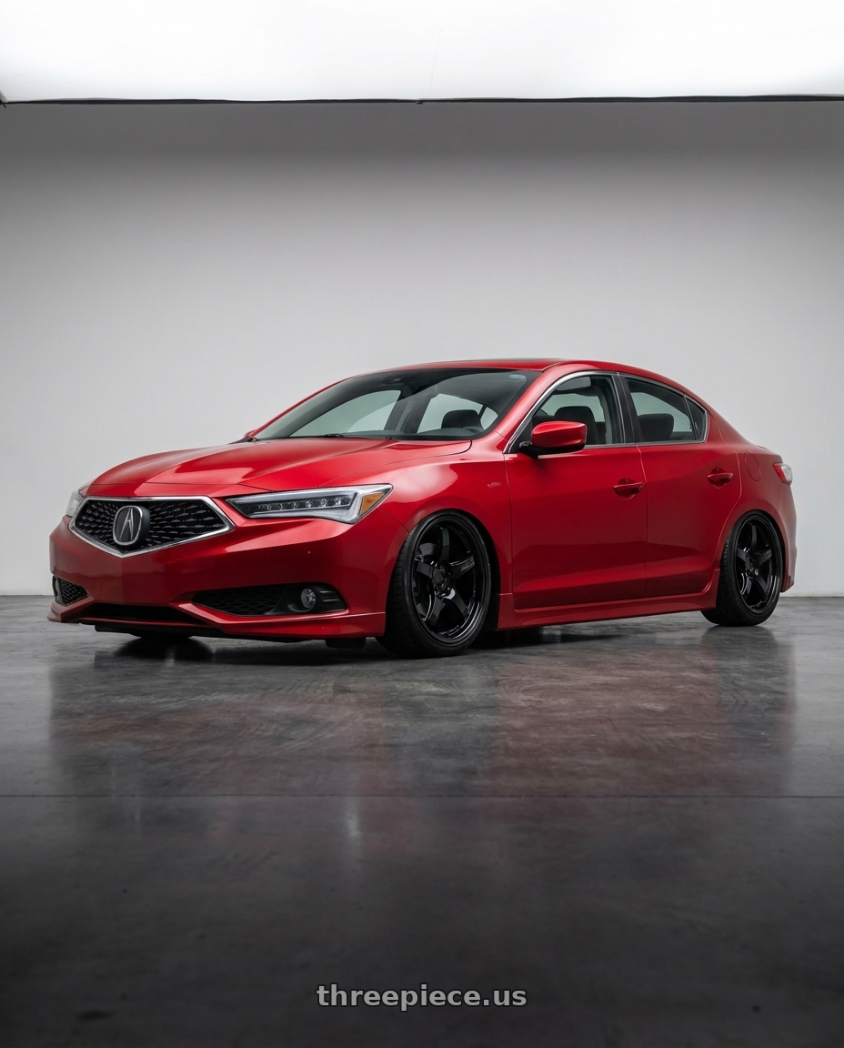 2012 Acura ILX with Gram Lights 57CR 5x114.3 18x9.5+38 Glossy Black wheels