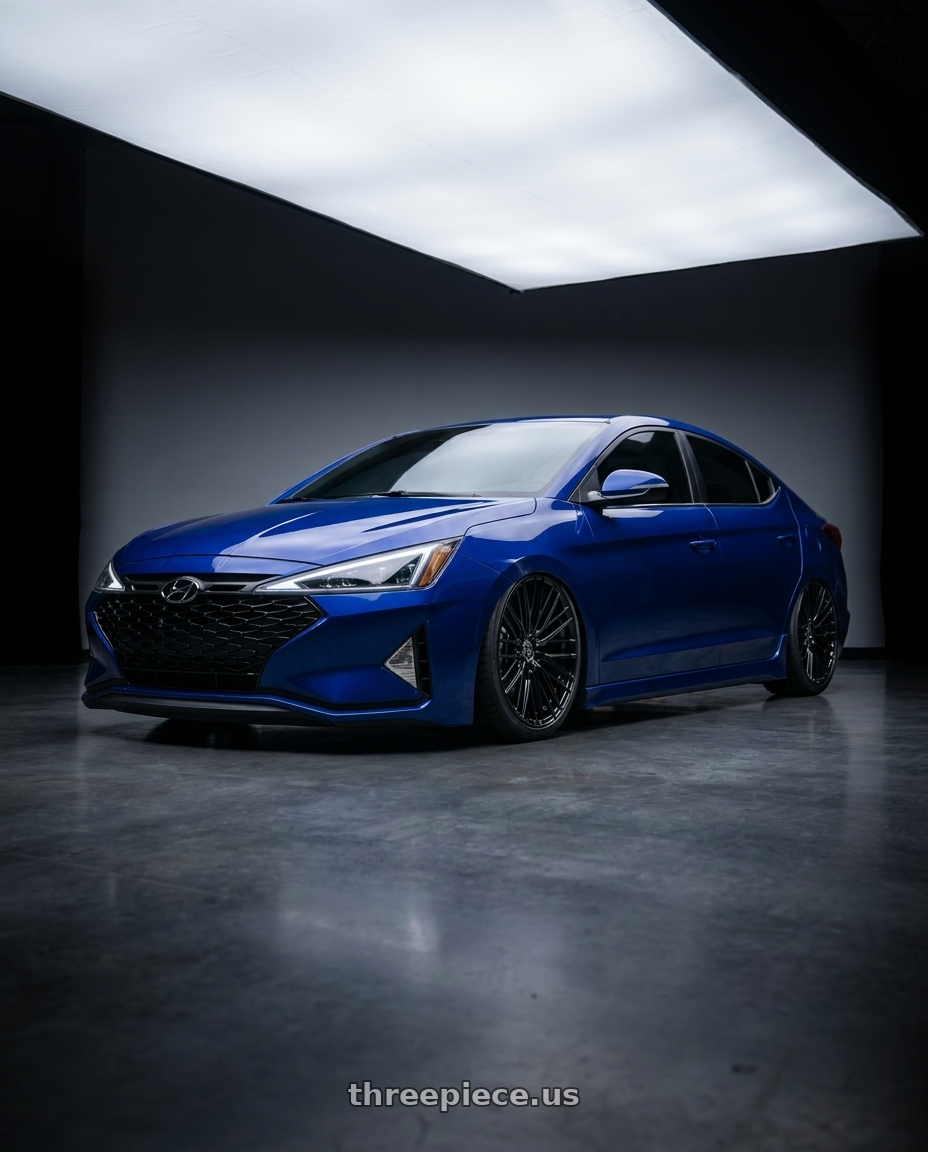 2020 Hyundai Elantra Sport with Arvano ART-1 6x135 24x9.5 +18 Gloss Black wheels