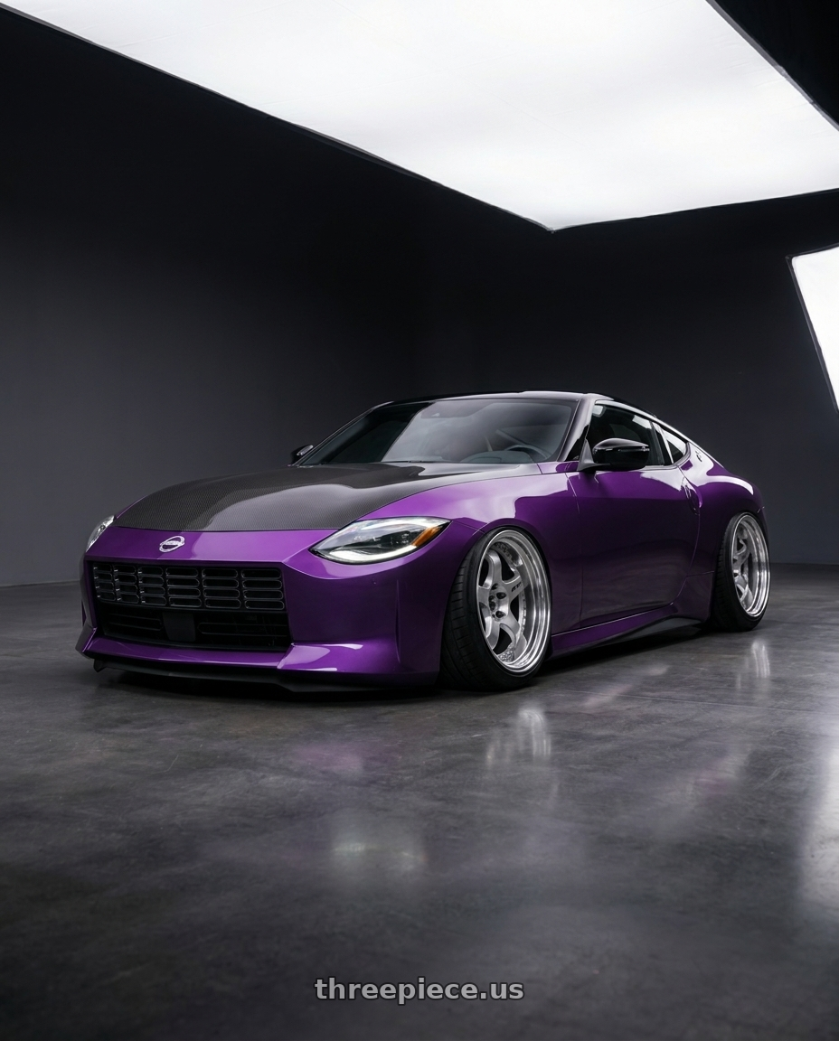 2026 Nissan Z Nismo with Work Meister S1 3P 5x114.3 19x10+10 O Disk Silver wheels