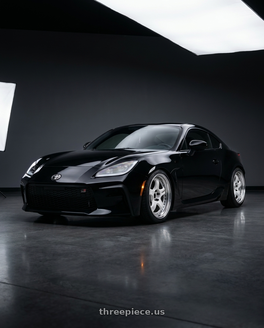 2025 Toyota gr86 with Work Meister S1 3P 5x100 18x9.5+35 L Disk White wheels