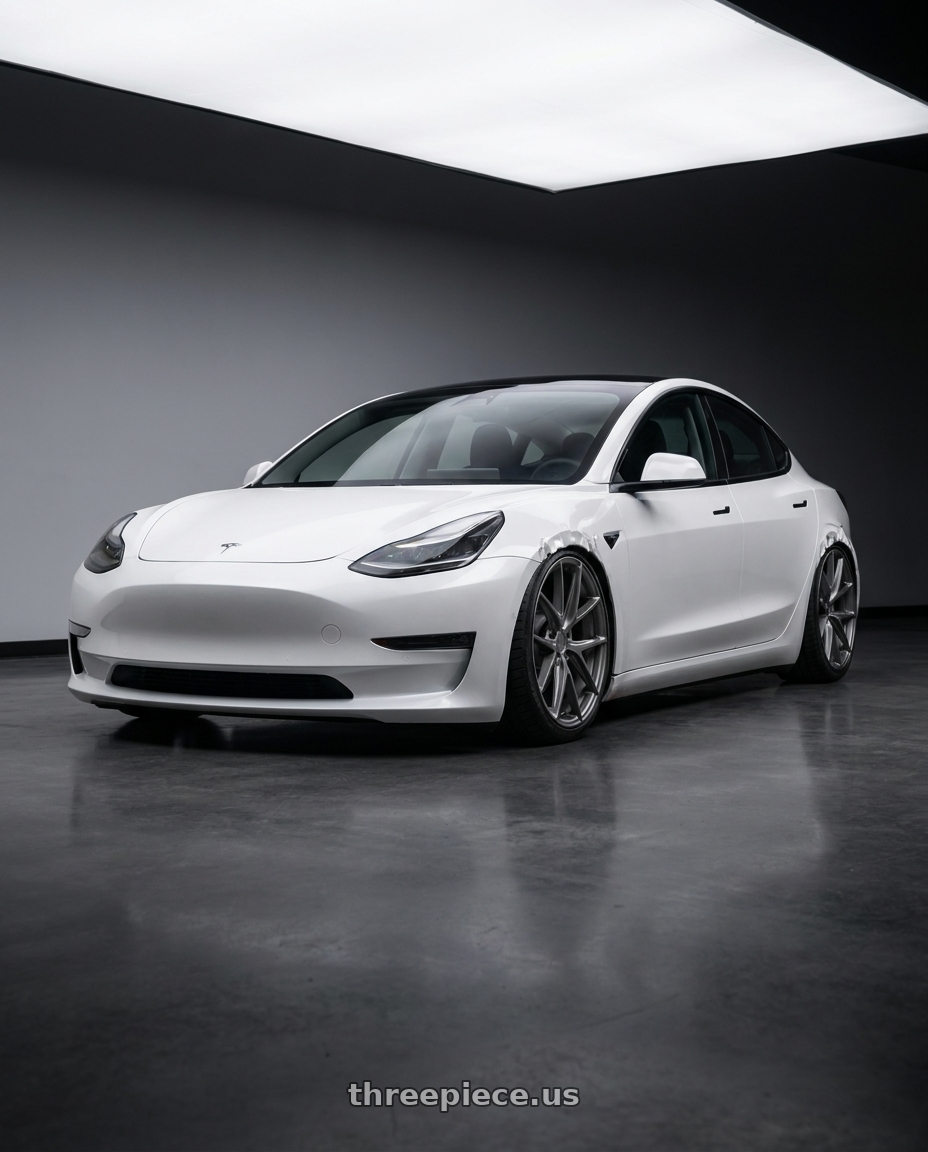 2023 Tesla Model 3 with Niche 1PC M116 MISANO 5X114.3 19X8.5 +45 MATTE GUN METAL wheels