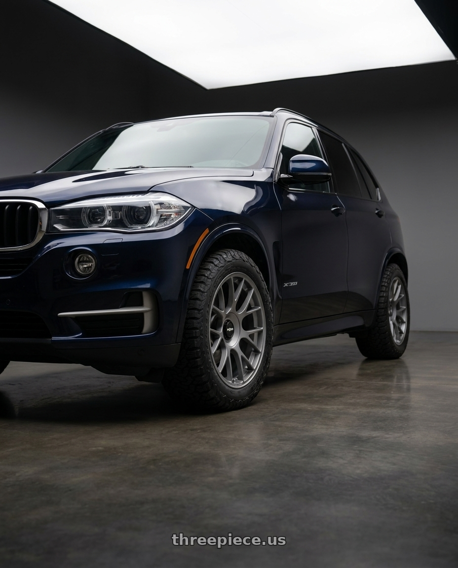 2014 BMW X5 with Rotiform 1PC R903 TUF 5X120 20X11 +43 SATIN TITANIUM wheels