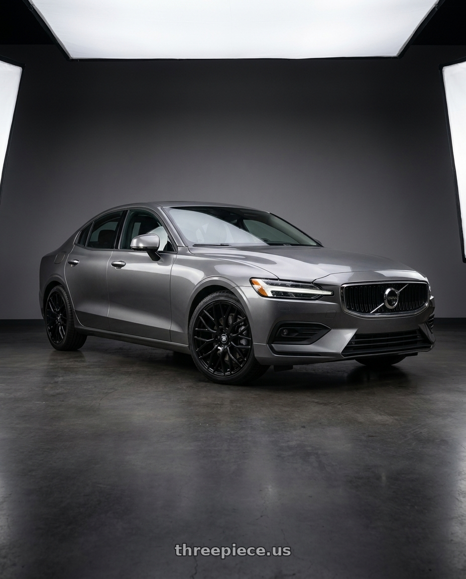 2019 volvo s60 with TOUREN TR76 3276 5x108 18x8 +35 GLOSS BLACK wheels