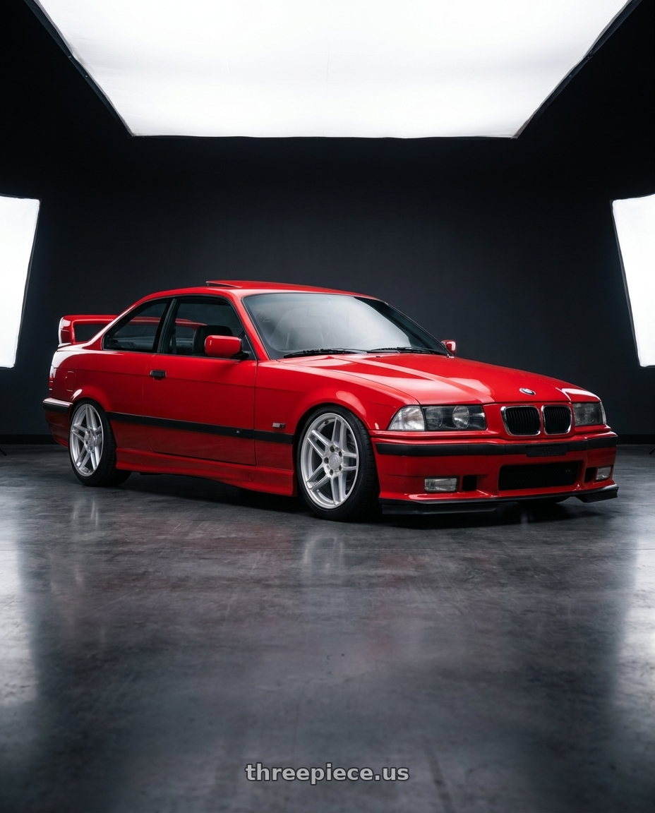 1996 BMW E36 328is with Motegi MR146 SS6 5X114.3 17X8.5 +42 HYPER SILVER wheels