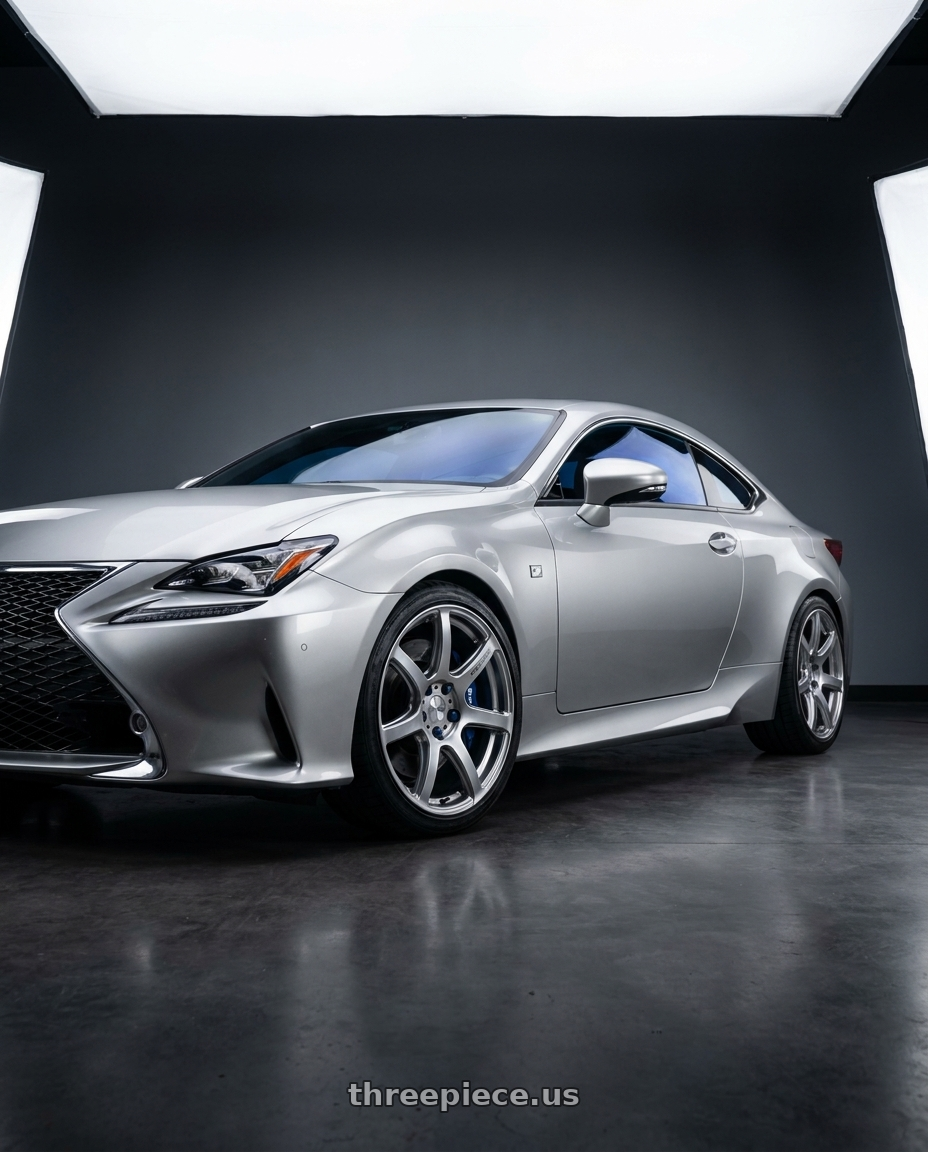 2016 Lexus RC 350 F Sport with Work Emotion T7r 5x100 19x9.5 +38 Gt Silver wheels