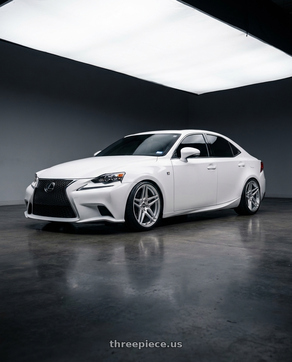 2016 lexus is 200t base with ESR Wheels RF15 5x114.3 18x9.5 +35 Brushed Hyper Silver wheels