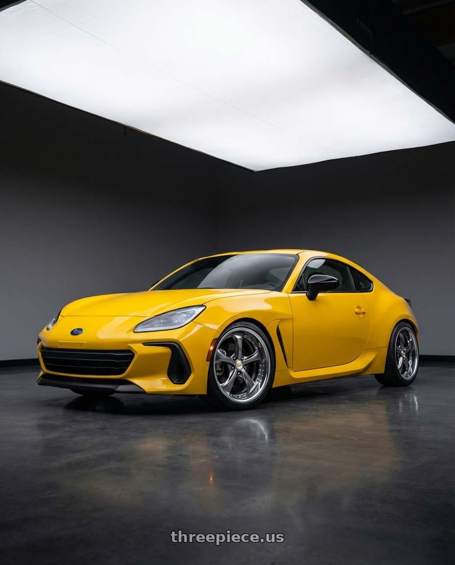 2026 Subaru BRZ Series.Yellow with Work Wheels VS-KF 5X114.3 19x7.5+34 Brilliant Silver Black A Disk FULL REVERSE wheels