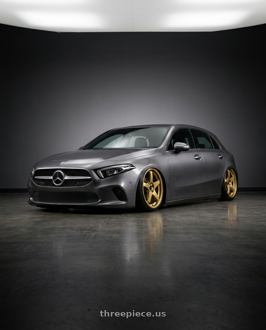 2018 Mercedes benz a200 with Rosenstein Wheels CR 5X108 18X8.5 +35 Gold wheels