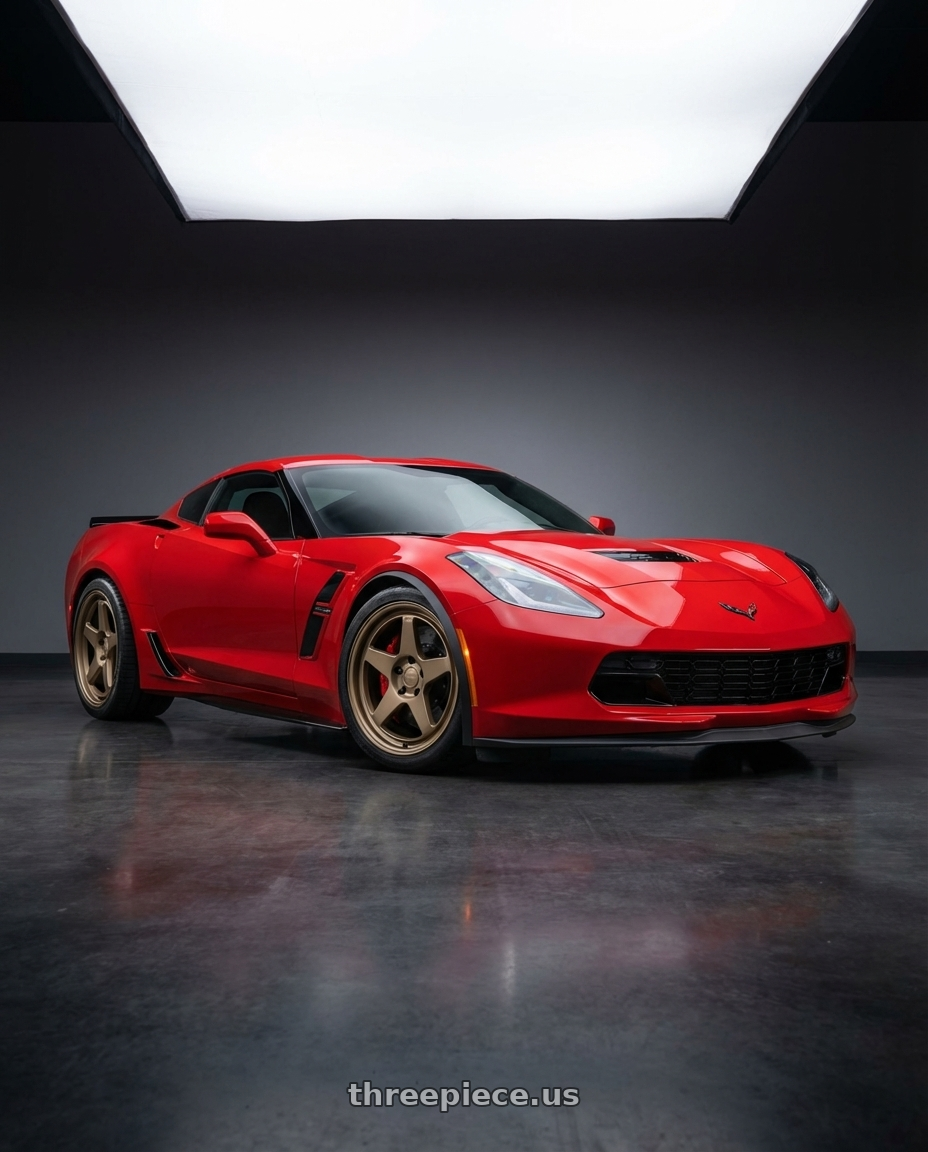 2019 corvette grandsport with Kansei K12B KNP 5X120 18x9 35 Bronze wheels