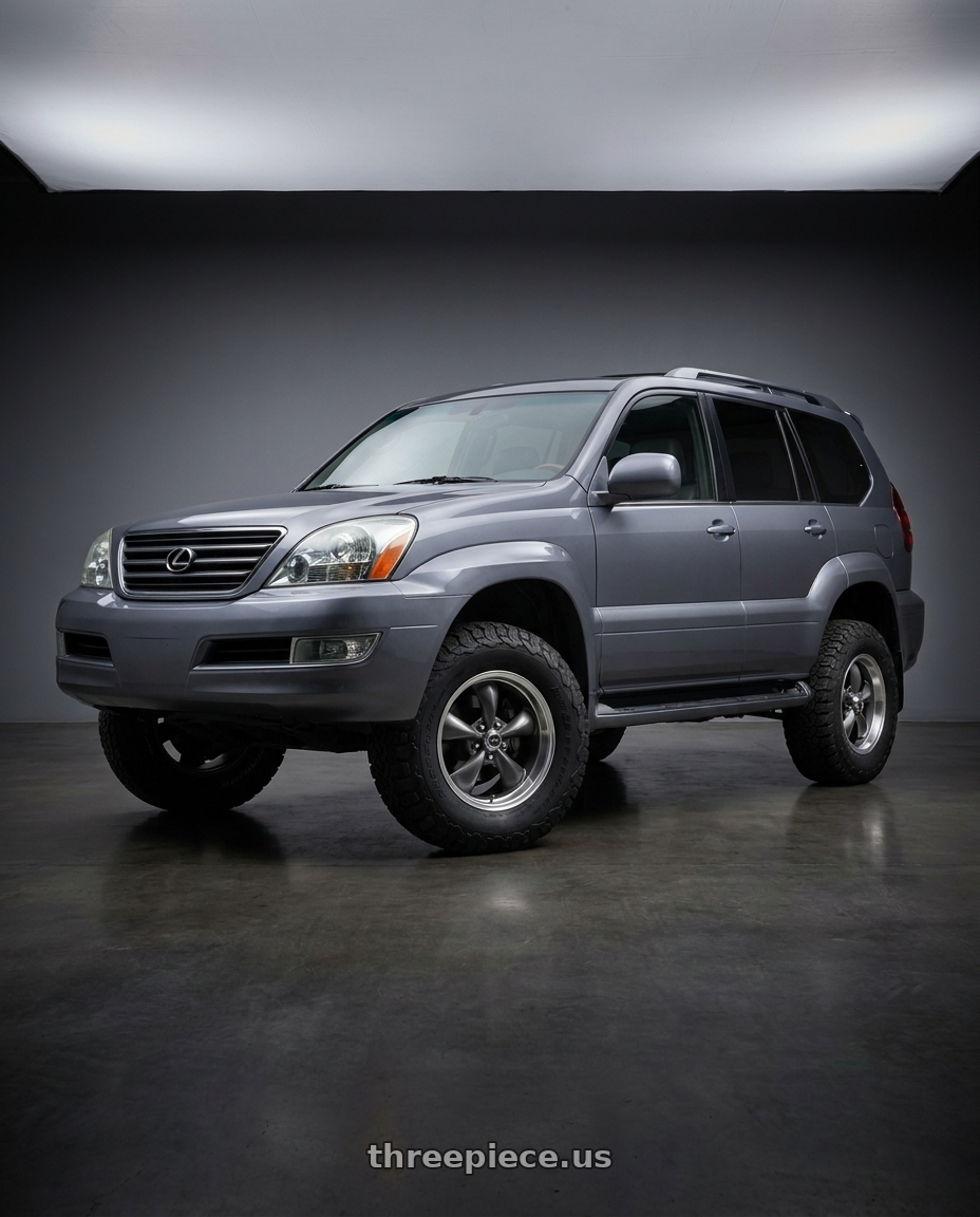 2003 lexus gx470 with American Racing AR105 TORQ THRUST M 5X110 16X7 +35 ANTHRACITE W/ MACHINED LIP wheels