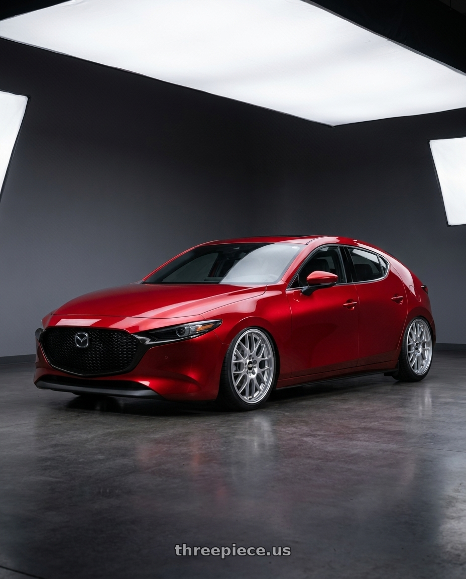 2024 Mazda 3 with BBS RG-R 5x120 19x8.5+32 Diamond Silver wheels